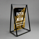 The Portobello' - Coloured Mirror 'A' Frame Sign – Stylish Reflective Pavement Sign for Shops & Cafés